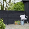 Plus Træhegn > PROFILHEGN TRYKIMPRÆGNERET OG GRUNDMALET SORT 174 X 129 CM