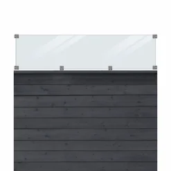 Plus Træhegn > PROFILHEGN TRYKIMPRÆGNERET OG GRUNDMALET SORT 174 X 163 CM