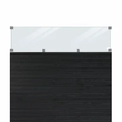Plus Træhegn > PROFILHEGN TRYKIMPRÆGNERET OG GRUNDMALET SORT 174 X 163 CM