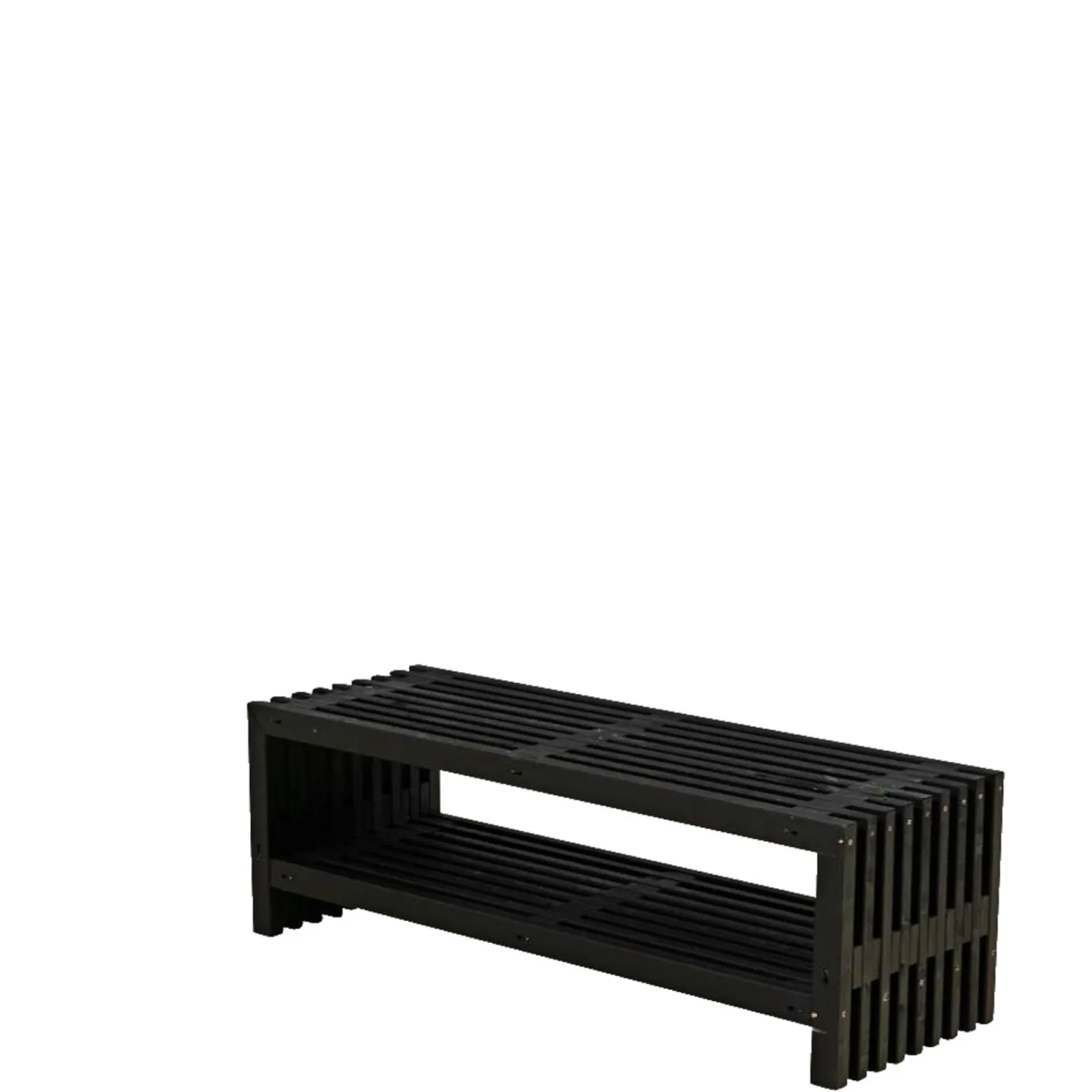 Plus Havebænke > RUSTIK TRALLEBÆNK SORT 138 CM