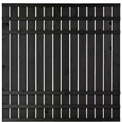Plus Træhegn > RUSTIK TRÆHEGN FUNGICIDBEHANDLET & GRUNDMALET 2 GANGE SORT 180 X 180 CM
