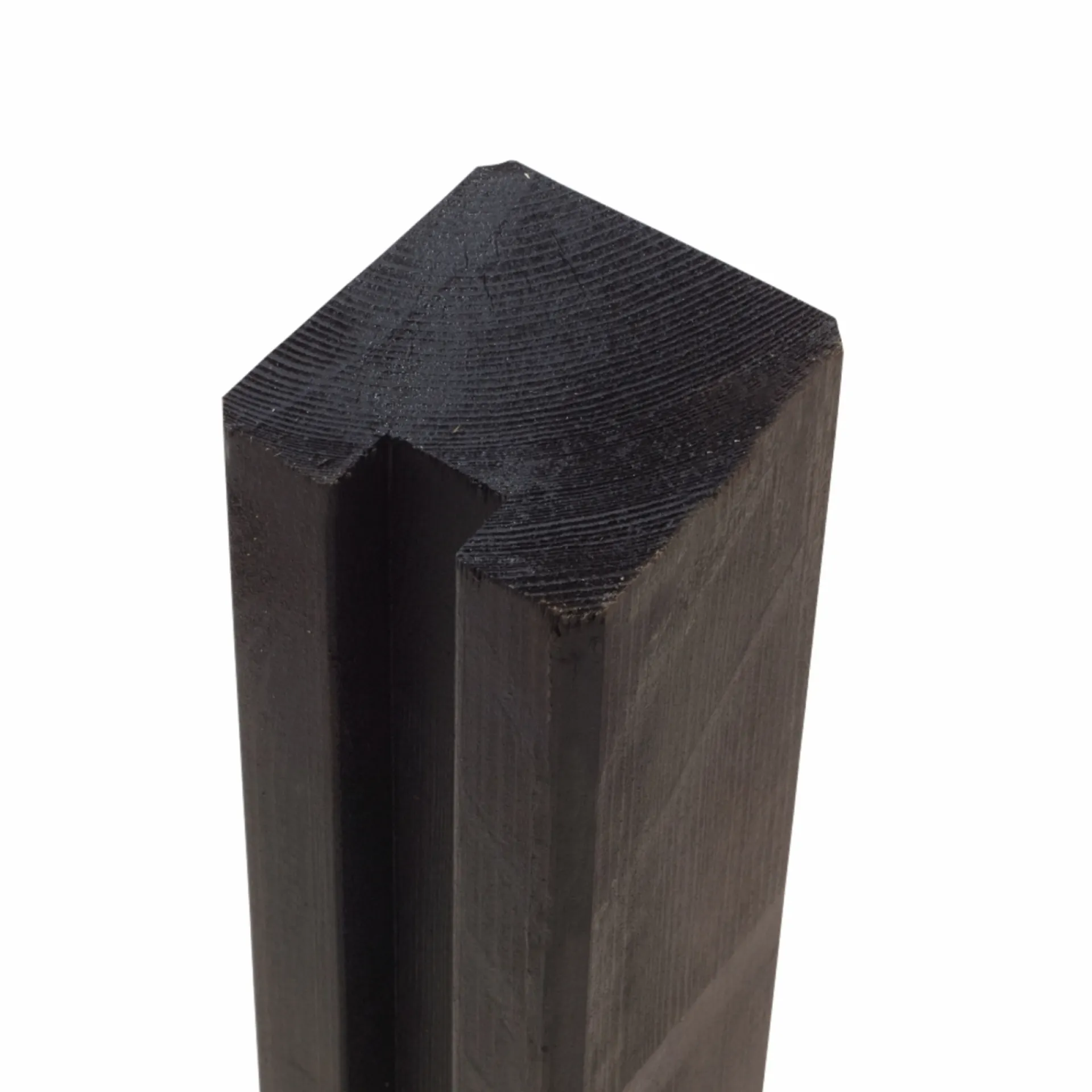 Plus Træhegn > STOLPE TRYKIMPRÆGNERET NTR KL. A OG GRUNDMALET SORT 9 X 9 CM