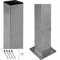 Plus Stolper & Pæle > STOLPE VARMGALVANISERET STÅL 8 X 8 X 96 CM