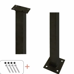 Plus Stolper & Pæle > STOLPE VARMGALVANISERET OG PULVERLAKERET SORT 4.50 X 4.50 X 103.30 CM