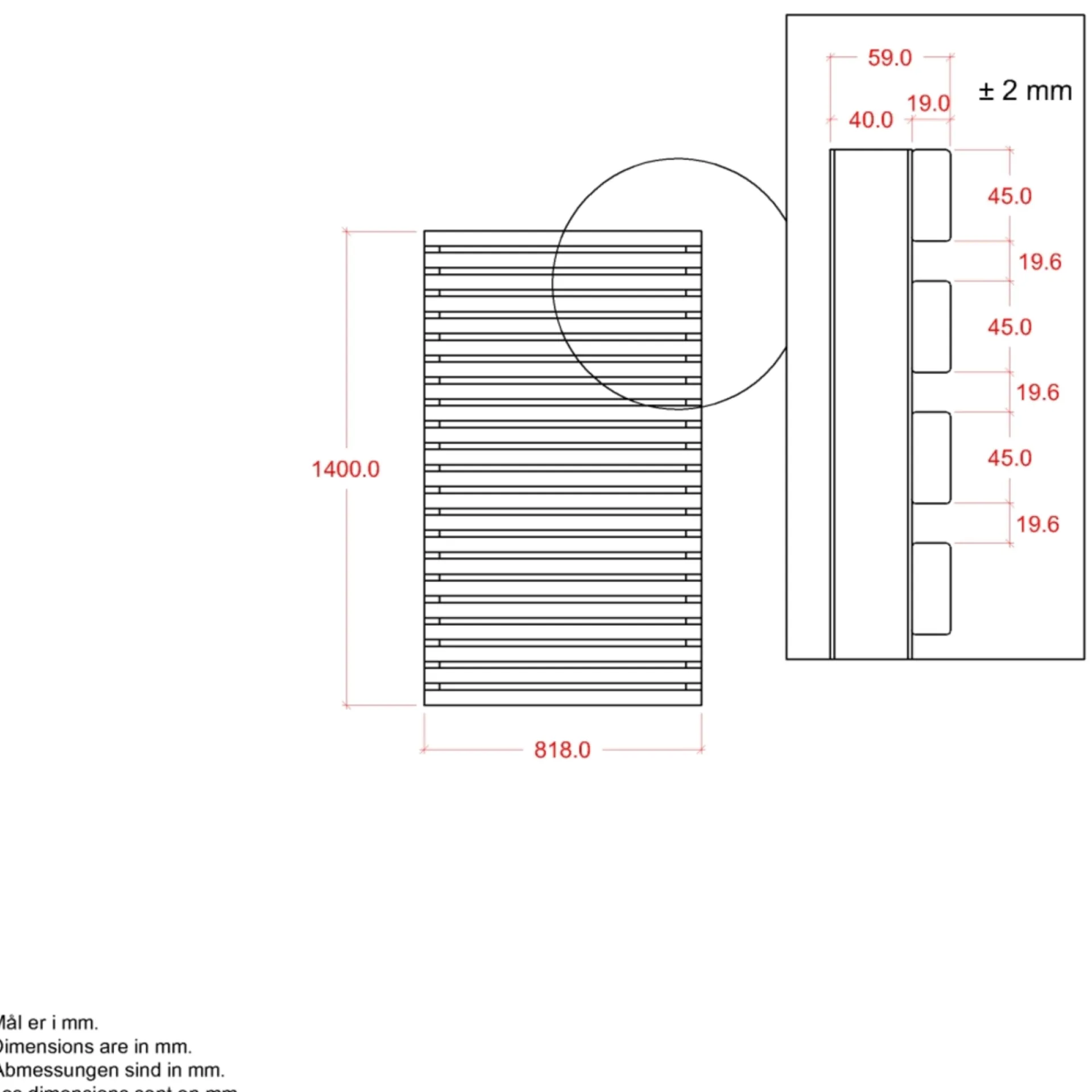 Plus Træhegn > TOKYO HEGN THERMOWOOD® GYLDENBRUN 83 X 140 CM