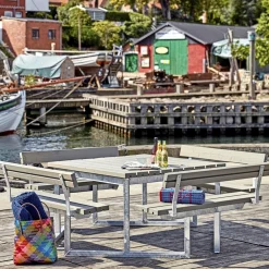 Plus Bord- & Bænkesæt > TWIST BORDBÆNKESÆT GRÅBRUN