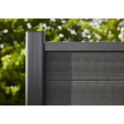 Superroof Komposithegn > 180 CM STOLPE SORT