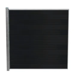 Wimex Komposithegn > LIVØ PRIME V-PROFIL HEGNSFAG MAT SORT 189.50 X 180 CM