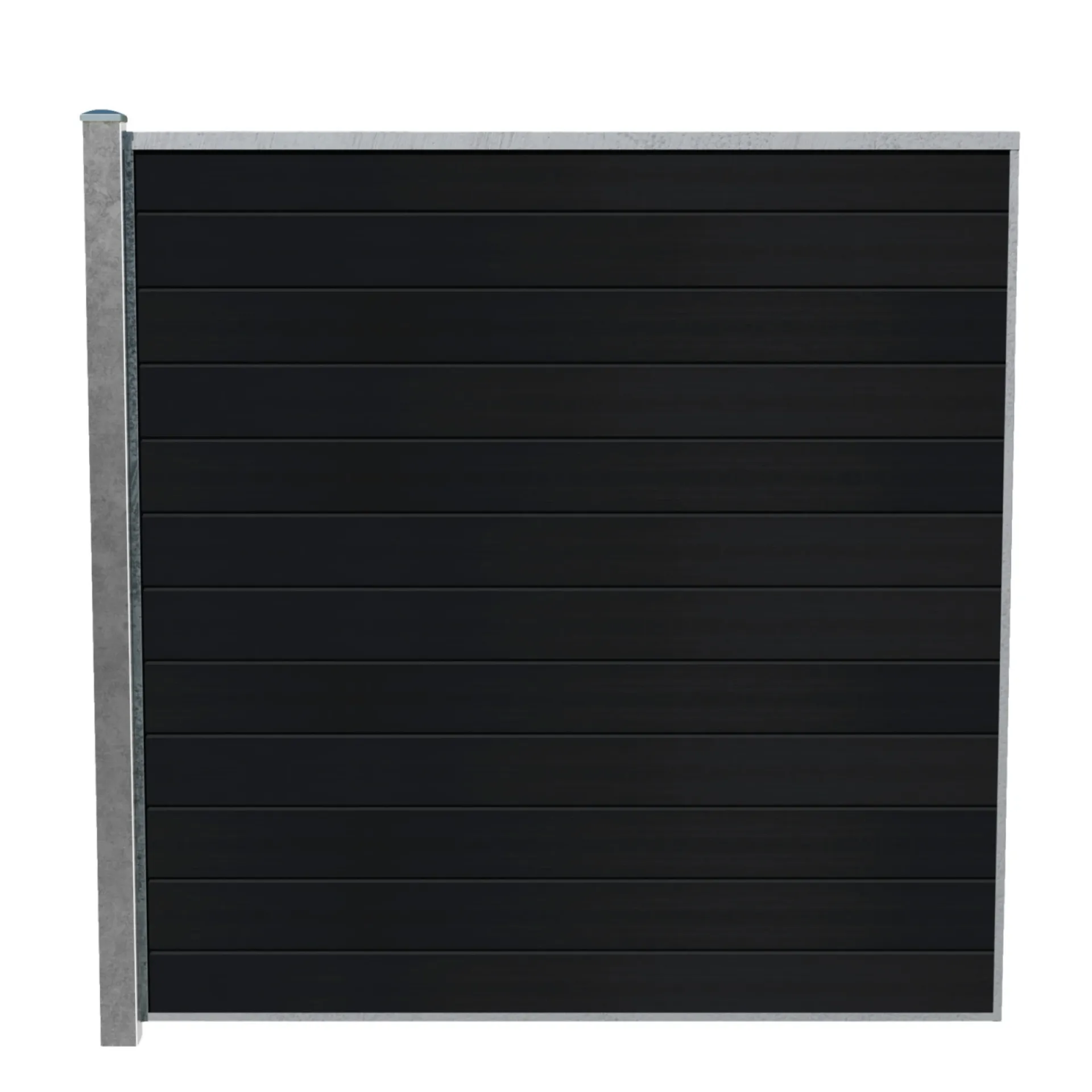 Wimex Komposithegn > LIVØ PRIME V-PROFIL HEGNSFAG MAT SORT 189.50 X 180 CM